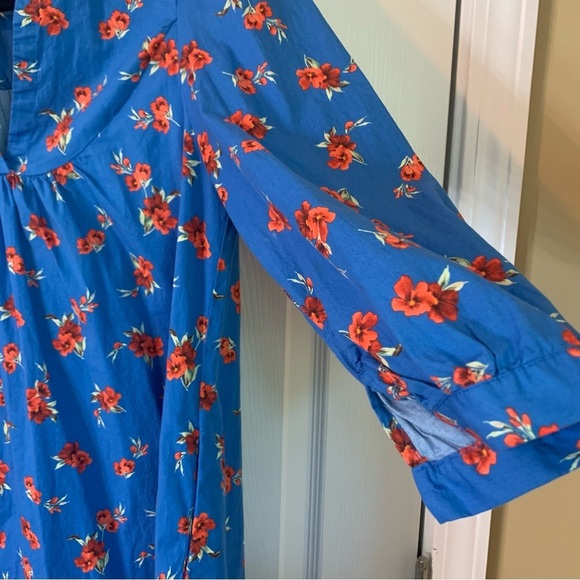 Zara Blue Floral Emma Dress, size M - Picture 4 of 8